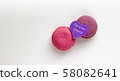French Pink Macaroons on White Background. 58082641