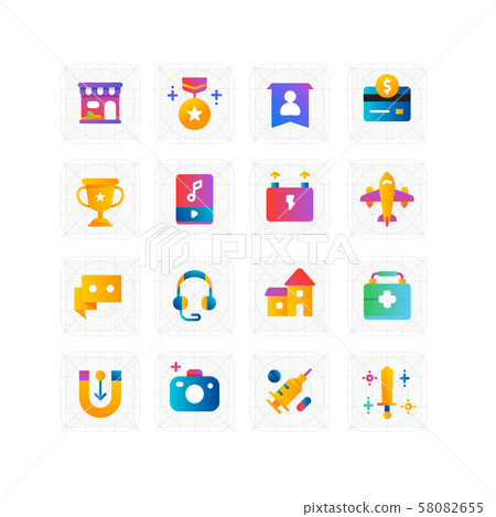 Application icons set vector design-插圖素材 [58082655] - PIXTA圖庫