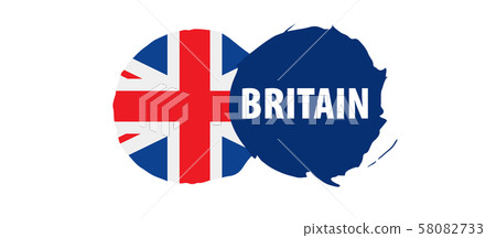 United Kingdom flag, vector illustration on a white background 58082733