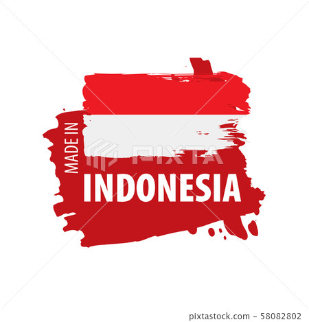 Indonesia flag, vector illustration on a white background Indonesia flag, vector illustration on a white background 58082802