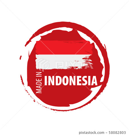 Indonesia flag, vector illustration on a white background Indonesia flag, vector illustration on a white background 58082803