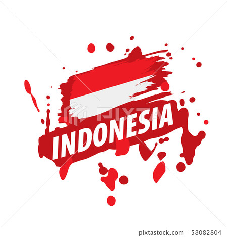 Indonesia flag, vector illustration on a white background Indonesia flag, vector illustration on a white background 58082804