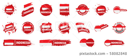 Indonesia flag, vector illustration on a white background Indonesia flag, vector illustration on a white background 58082848