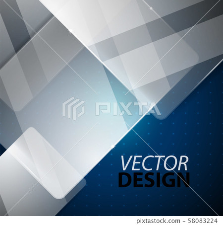 Transparent glass plate frame border background 58083224