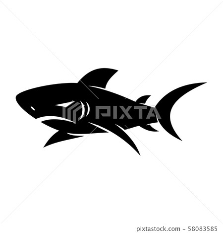 Shark logo Character design vector isolated Shark logo Character design vector isolated 58083585