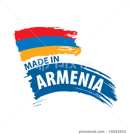 Armenia flag, vector illustration on a white background 58083858