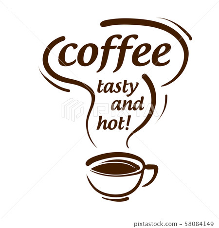 Coffee logo. Vector illustration on white background Coffee logo. Vector illustration on white background 58084149