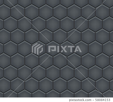 Seamless pattern of hex cobblestone pavement Seamless pattern of hex cobblestone pavement 58084153
