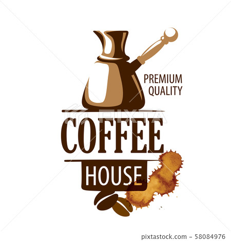 Coffee logo. Vector illustration on white background Coffee logo. Vector illustration on white background 58084976