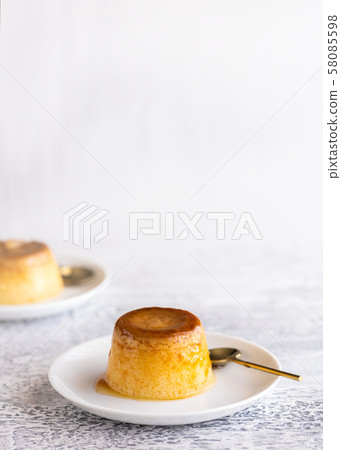 Creme caramel dessert or flan background Creme caramel dessert or flan background 58085598