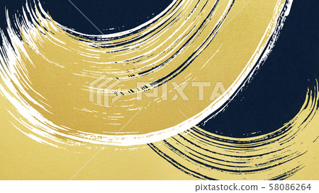 背景，日式，日式，日式，日式紙，金葉，波浪刷，海軍 58086264