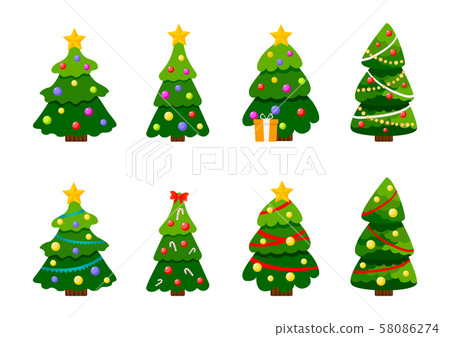 Different Christmas tree set 58086274