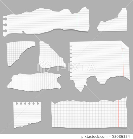 Set of paper different shapes scraps. Set of paper different shapes scraps. 58086324