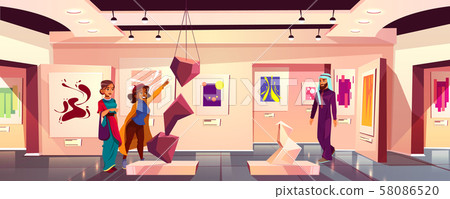 background of art museum with visitors background of art museum with visitors 58086520
