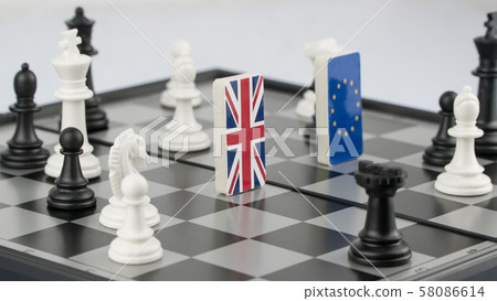 chessboard with flags of countries 58086614