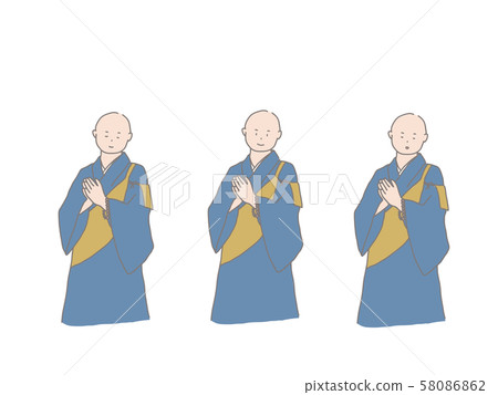 Young monks set 58086862