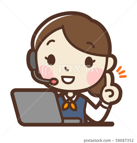 Proposal of an operator woman using a personal computer 58087352