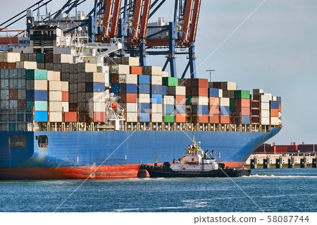Huge Container Ship Huge Container Ship 58087744