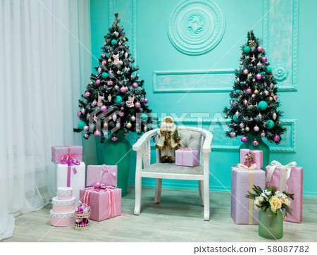 Room with modern Chritmas decor 58087782