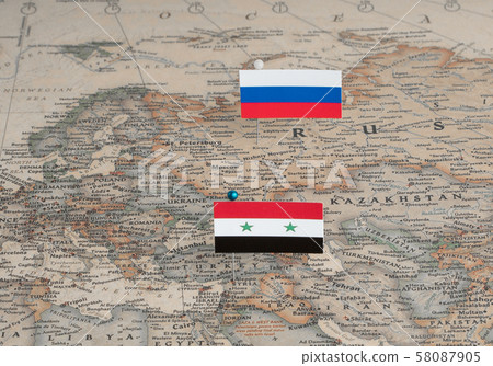 world map with flags 58087905