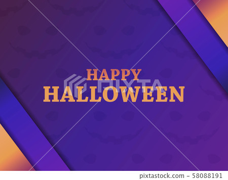 Happy Halloween invitation flyer with stripes Happy Halloween invitation flyer with stripes 58088191