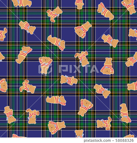 Cute bear seamless pattern, 58088326