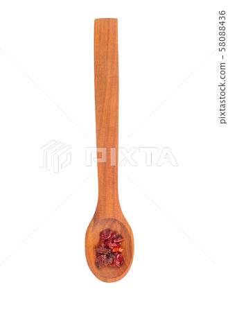 Dry barberry in spoon Dry barberry in spoon 58088436