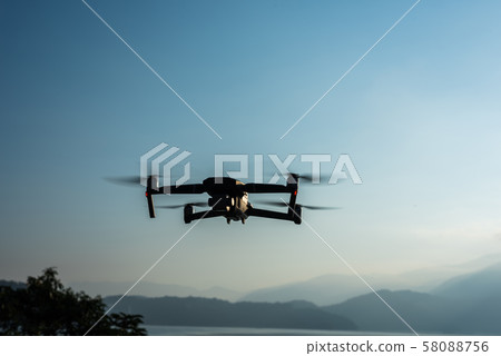 flying drone in the outdoor flying drone in the outdoor 58088756