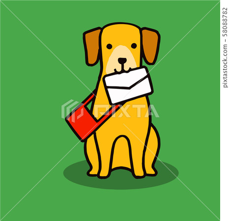 Dog barking a letter 58088782