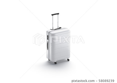 all white suitcase