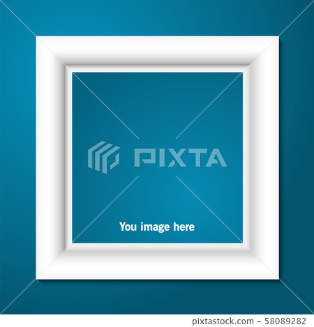 White photo frame. Vector. - Stock Illustration [58089282] - PIXTA