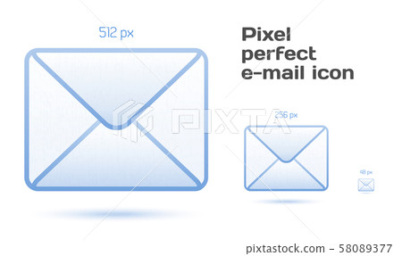 Pixel perfect email icons - Stock Illustration [58089377] - PIXTA