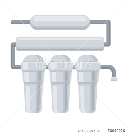 Modern Reverse Osmosis System Of Water Filtration Vector Illustration 58090018