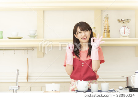Housework Housework Agent Housekeeper Female Rubber Gloves Housework Housework Agent Housekeeper Female Rubber Gloves 58090324