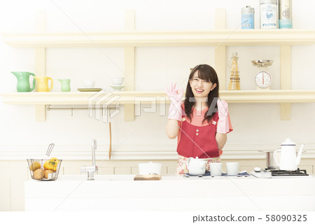 Housework Housework Agent Housekeeper Female Rubber Gloves Housework Housework Agent Housekeeper Female Rubber Gloves 58090325