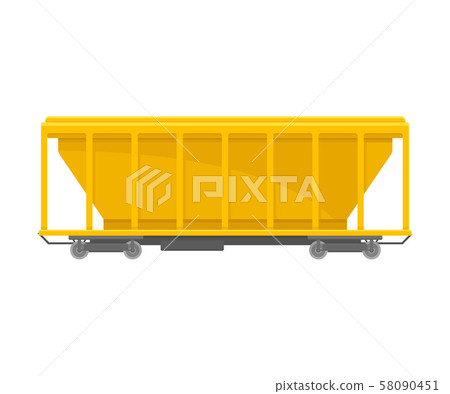 Open Yellow Rail Tank For Bulk Products Vector Illustration 58090451