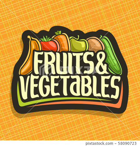 Vector logo for Fruits and Vegetables - Stock Illustration [58090723 ...