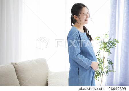 Pregnant woman full month maternity Pregnant woman full month maternity 58090899