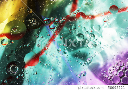 An artful colorful background with bubbles. 58092221
