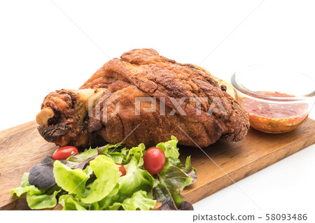 Crispy pork knuckle or German Pork Hocks Crispy pork knuckle or German Pork Hocks 58093486