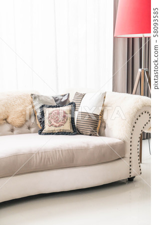 beautiful pillow on sofa beautiful pillow on sofa 58093585