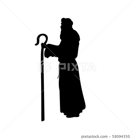 Holiday silhouettes christmas Nativity Shepherd 58094350