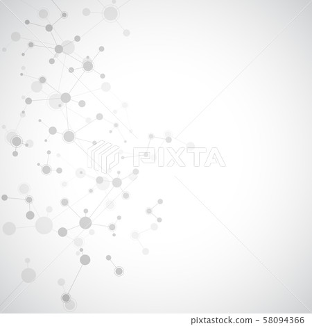 Abstract background of molecules. Molecular structures or DNA strand, genetic engineering, neural Abstract background of molecules. Molecular structures or DNA strand, genetic engineering, neural 58094366