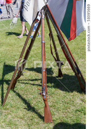 Uniforms and weapons of Russian soldiers during Uniforms and weapons of Russian soldiers during 58095669