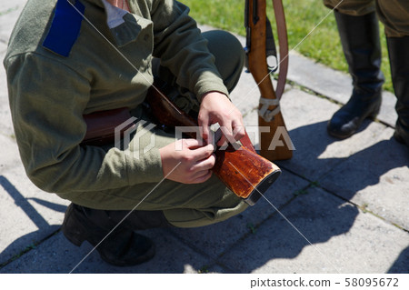 Uniforms and weapons of Russian soldiers during Uniforms and weapons of Russian soldiers during 58095672