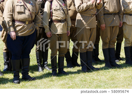 Uniforms and weapons of Russian soldiers during 58095674