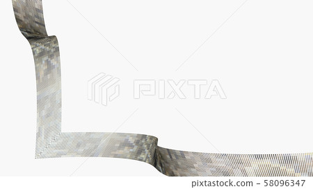 CG particles Ball sheet twisted into ribbon 58096347