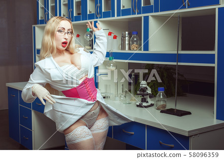 Depraved and erotic nurse in a hospital. 58096359
