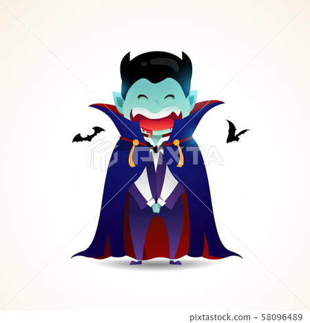 Cute Cartoon Tiny Dracula Smiling Stock Illustration - Download Image Now -  Vampire, Halloween, Costume - iStock