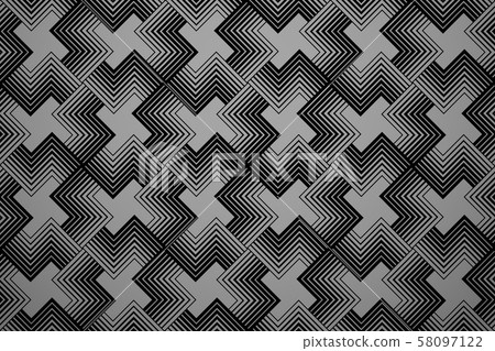Abstract geometric pattern with stripes, lines. 58097122
